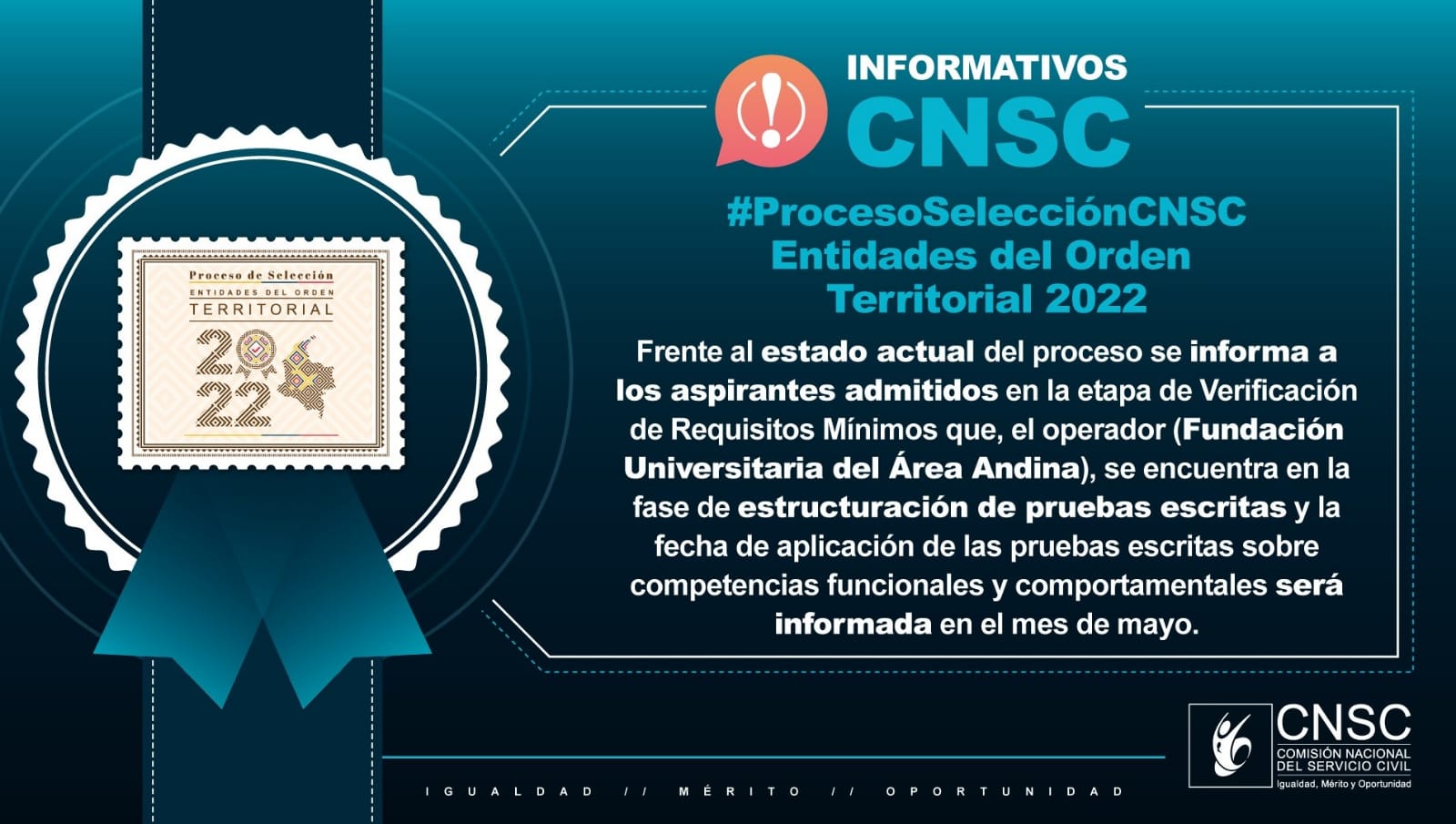 Estado Proceso de Selección Entidades del Orden Territorial 2022