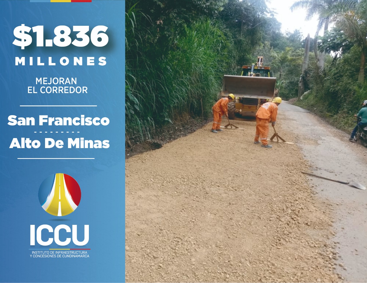 ICCU trabaja por mejorar los corredores viales de Cundinamarca

