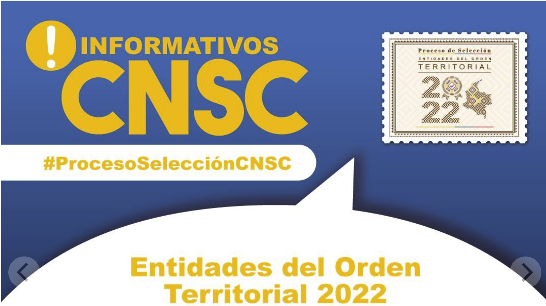 Publicación de Listas de Elegibles - Proceso de Selección Entidades del Orden Territorial 2022